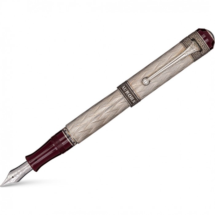 Aurora 80th Anniversary Silver Fountain Pen Writing Instruments