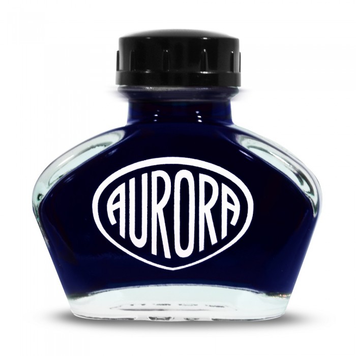 Aurora Blue Black Ink Vintage Bottle 55ml Inks & Refills