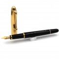 Aurora 88 Slim Black Solid Gold Cap Fountain Pen