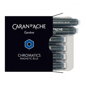 Caran d' Ache Magnetic Blue Fountain Pen Cartridges