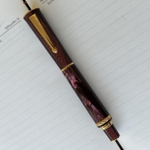 Delta Papillon Ruby Red Celluloid Limited Edition Fountain Pen