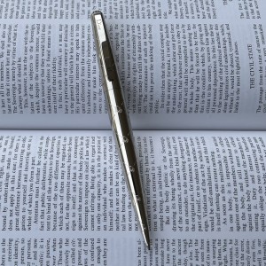 Dior Classic Silver Crosshatch Ballpoint Pen