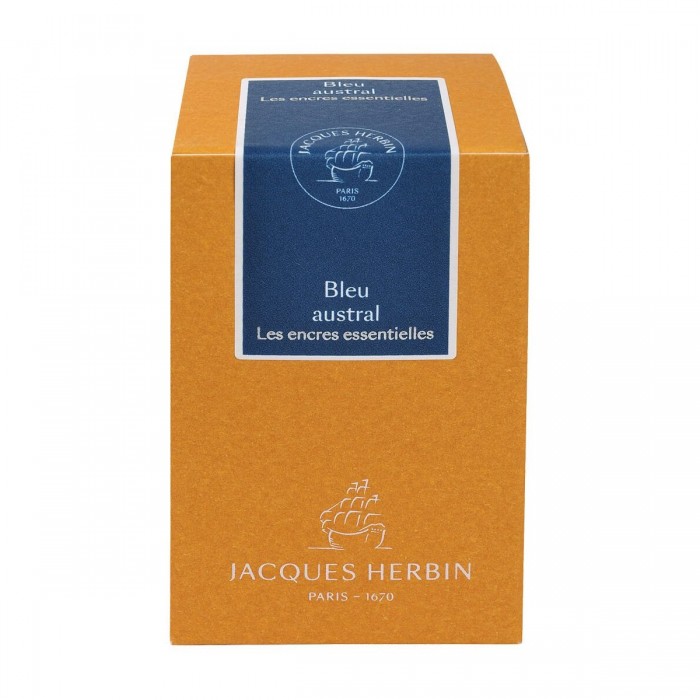 Jacques Herbin Les Encres Essentielles Fountain Pen Ink Bleu Austral 50ml