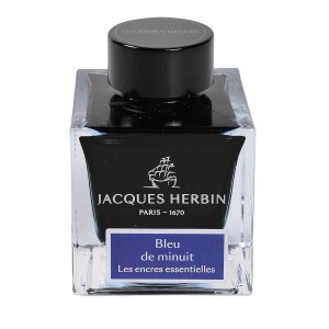 Jacques Herbin Les Encres Essentielles Fountain Pen Ink Bleu De Minuit 50ml