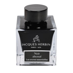 Jacques Herbin Les Encres Essentielles Fountain Pen Ink Noir Abyssal 50ml