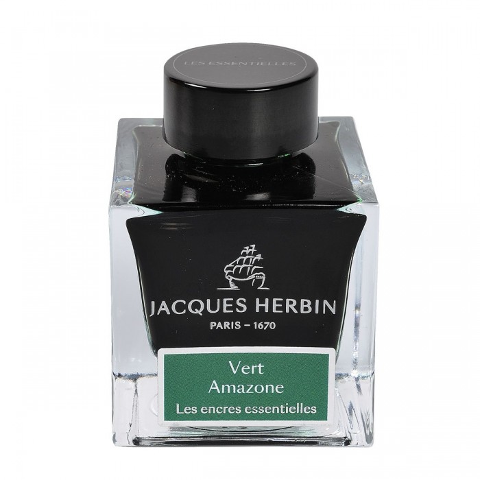 Jacques Herbin Les Encres Essentielles Fountain Pen Ink Vert Amazone 50ml