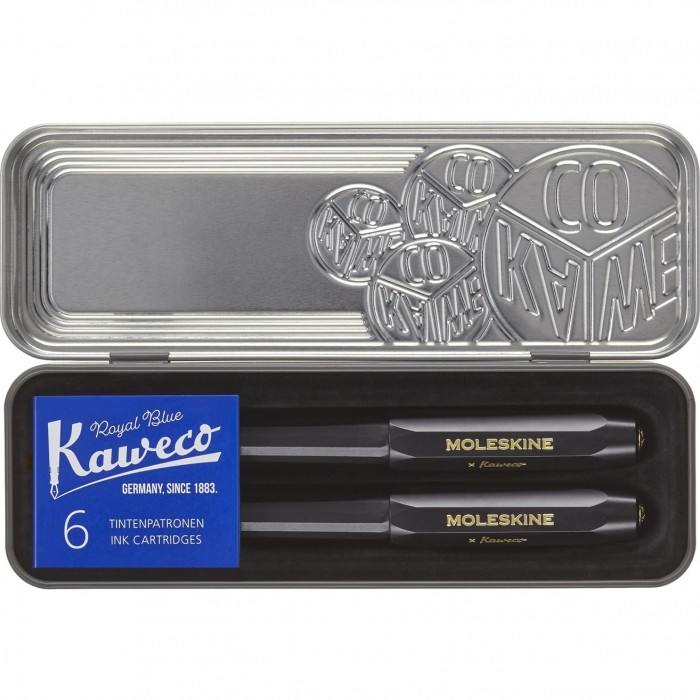 Moleskine x Kaweco Black Fountain Pen and Ballpoint Set