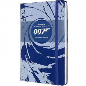Moleskine 007 Blue Gun Barrel Limited Edition Large Ruled Σημειωματάριο