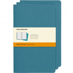 Moleskine Cahier Set of 3 Blue Journal