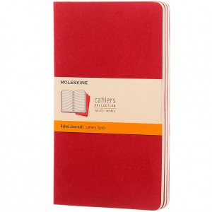Moleskine Cahier Set of 3 Red Σημειωματάριο