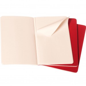 Moleskine Cahier Set of 3 Red Journal