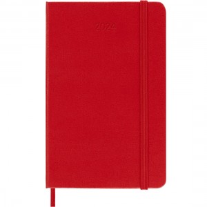 Moleskine Classic Planner 2024 Pocket Ruled Soft Red Ημερολόγιο