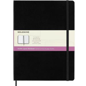 Moleskine Classic Extra Hard Cover Extra Large Double Layout Black Notebook