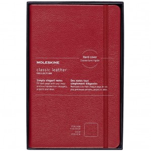 Moleskine Classic Leather Hard Large Bordeaux Notebook