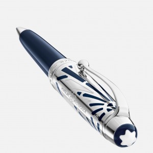 Montblanc Meisterstück The Origin Midsize Doue Blue Ballpoint Pen 131348
