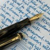 Pre-Owned Montblanc 244G Grey Pearl Celluloid Fountain Pen