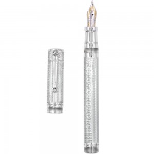 Montegrappa Two Roses Lancaster Silver Limited Edition Fountain Pen