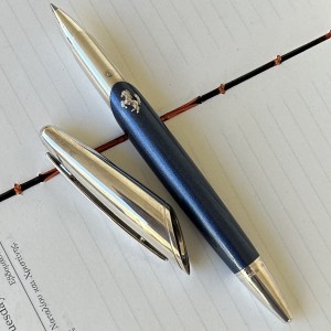 Montegrappa for Ferrari Limited Edition Silver and Blue Ballpoint Pen