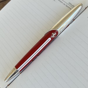 Montegrappa for Ferrari Limited Edition Silver and Racing Red Ballpoint Pen
