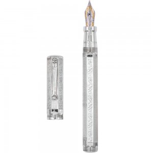 Montegrappa Two Roses York Silver Limited Edition Fountain Pen