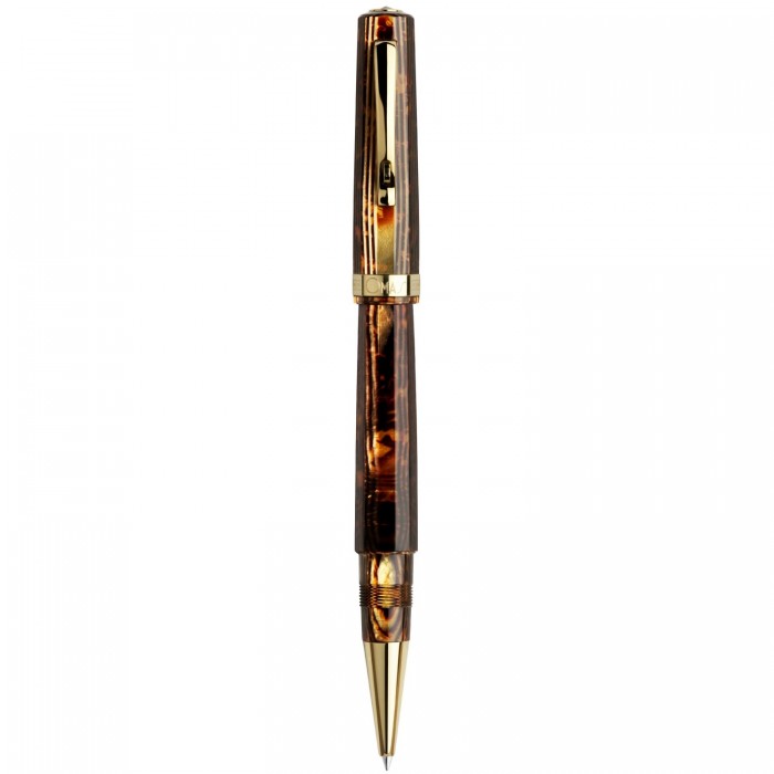 Omas Milord Arco Brown Celluloid Rollerball Pen O02B0015 - Writing Instruments