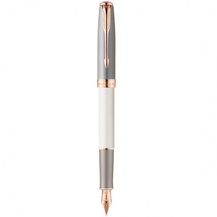 Parker Sonnet Pearl and Grey Fountain Pen