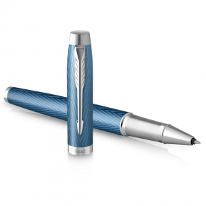 PARKER IM Premium Blue Grey Rollerball Pen 2143648