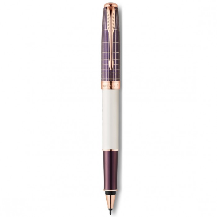 Parker Sonnet Chiseled Purple and Pearl Rollerball Pen
