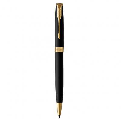 Parker Sonnet Core Matte Black Lacquer GT Ballpoint Pen