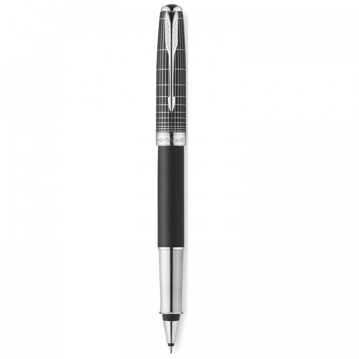 Parker Sonnet Contort Chiseled Silver Black Rollerball Pen