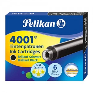Pelikan 4001 TP/6 Brilliant Black 6 Αμπούλες