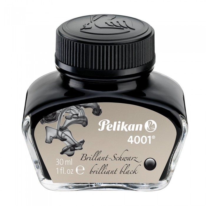 Pelikan 4001 Brilliant Black Fountain Pen Ink 30ml