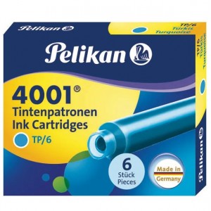 Pelikan 4001 TP/6 Turquoise 6 Cartridges
