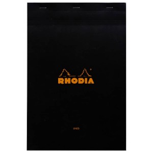 Rhodia Block No 19 Α4 Lined Notebook (Black)