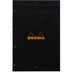 Rhodia Block No 19 Α4 Lined Notebook (Black)