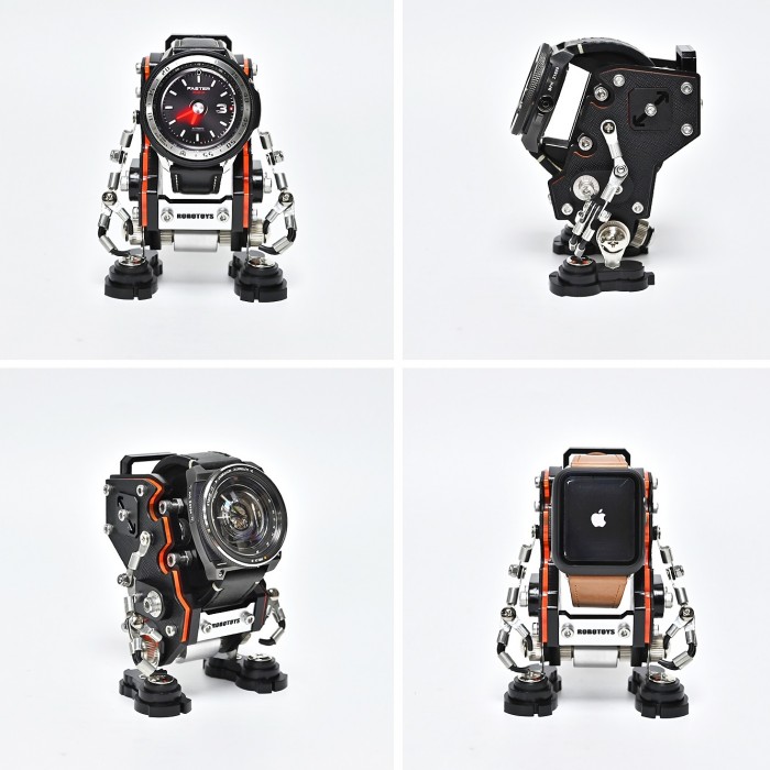 Robotoys AWS-01 Saffiano Black Βάση για Ρολόι και Στυλό