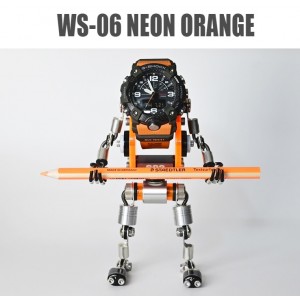 Robotoys WS-06 Neon Orange Watch and Pen Stand