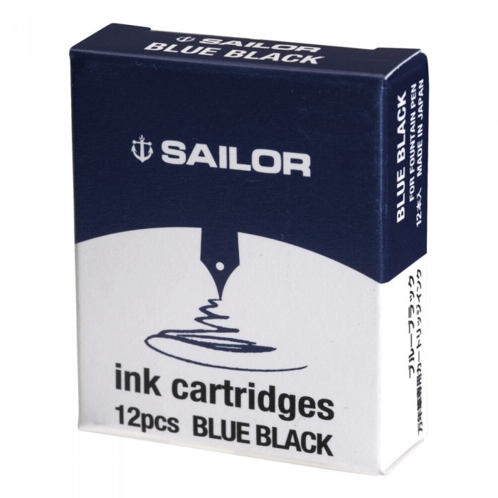 Sailor Fountain Pen Cartridges Basic Blue Black 13-0404-144