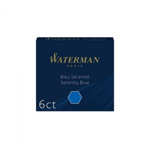 Waterman Mini Ink Cartridges Blue (6 αμπούλες)