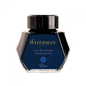Waterman Serenity Blue Fountain Pen Ink Quink 50ml